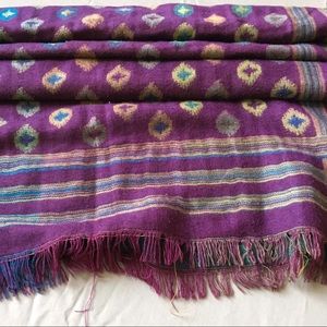 Turquoise Purple Reversible Pashmina Shawl Scarf